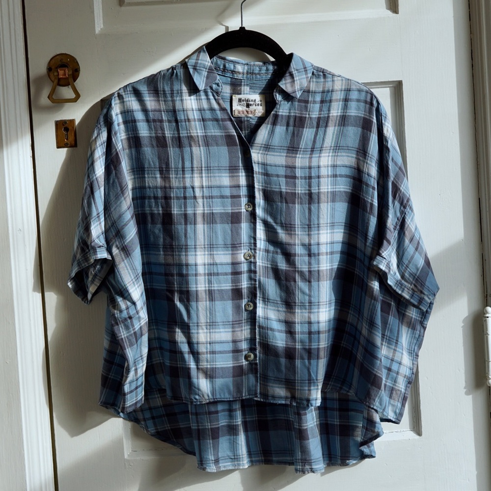 Anthropologie Holding Horses cropped blouse